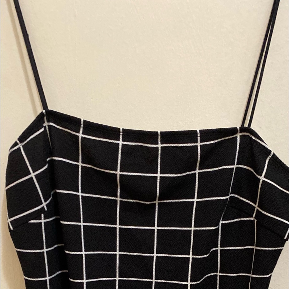 Shein black and white dress